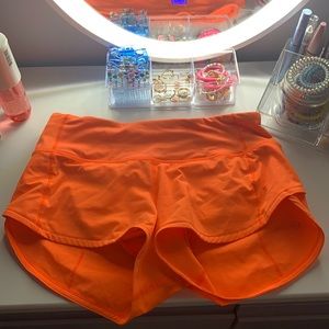 neon orange lululemon speed ups